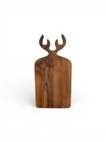 Hakiki Ceviz Ağacı Kesme Tahtası - Geyik - Görsel 3